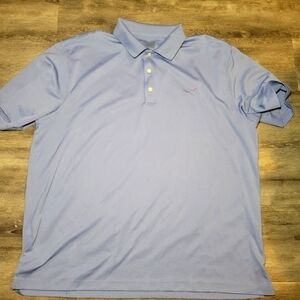 Greg Norman Polo Shirt Mens XXL 2XL Light‎ Blue Play Dry Short Sleeve Golf